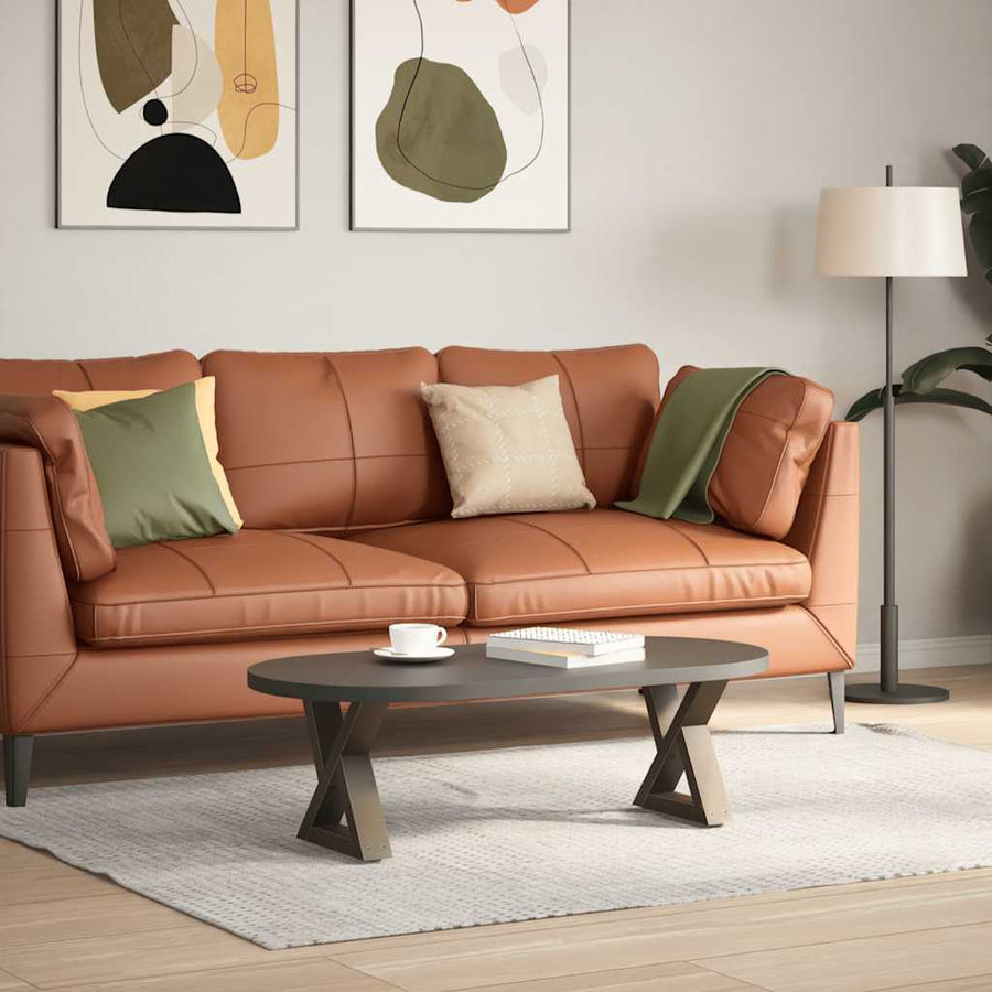 Salontafelpoten 2 st 30x(30-31,3) cm staal naturel