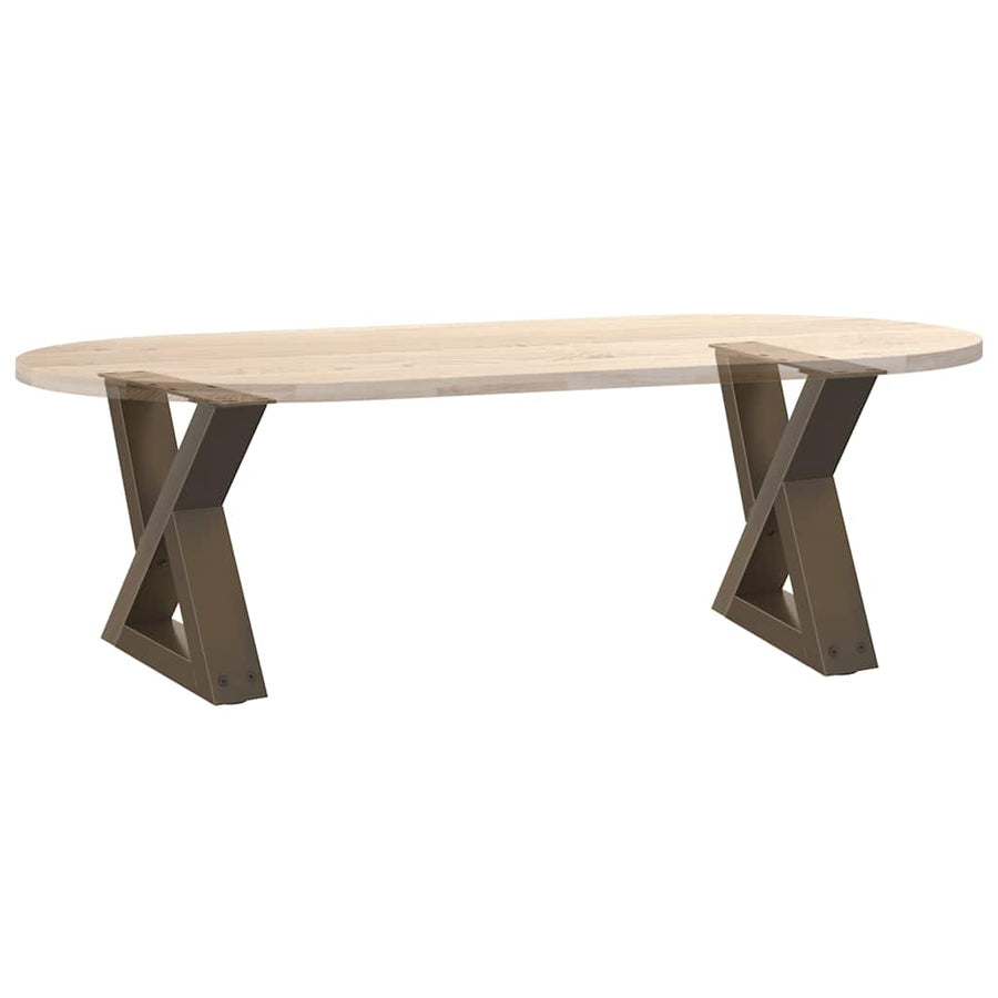 Salontafelpoten 2 st 30x(30-31,3) cm staal naturel