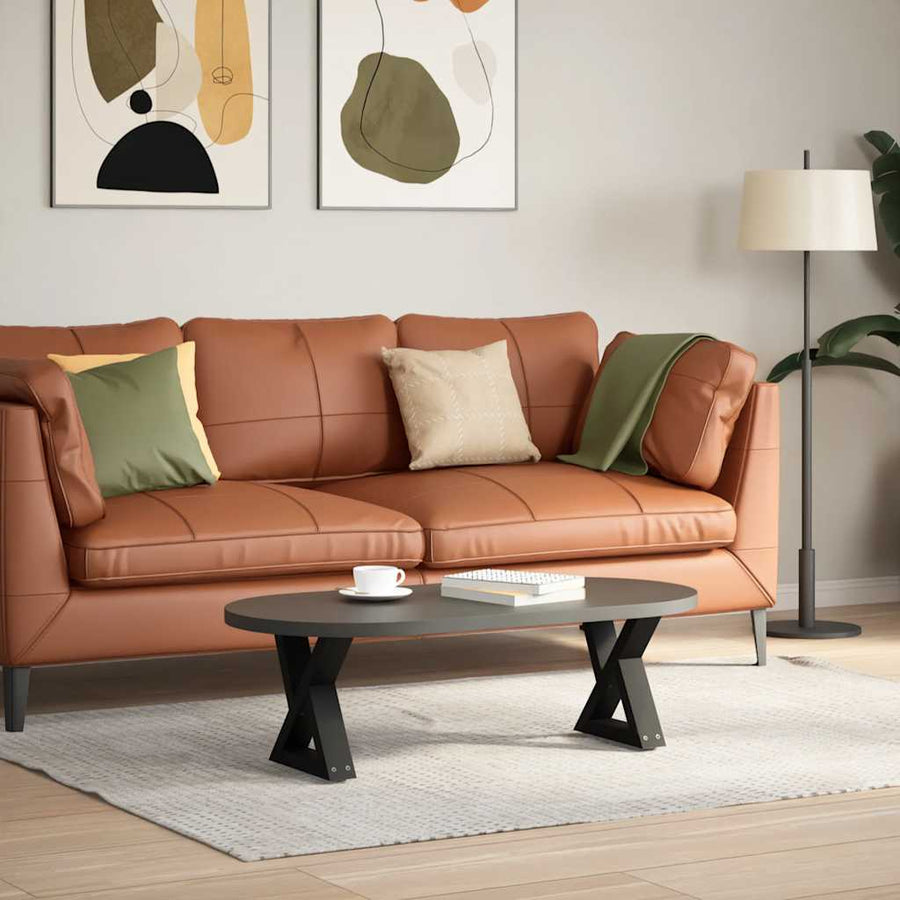 Salontafelpoten 2 st 40x(30-31,3) cm staal zwart