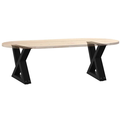 Salontafelpoten 2 st 40x(30-31,3) cm staal zwart