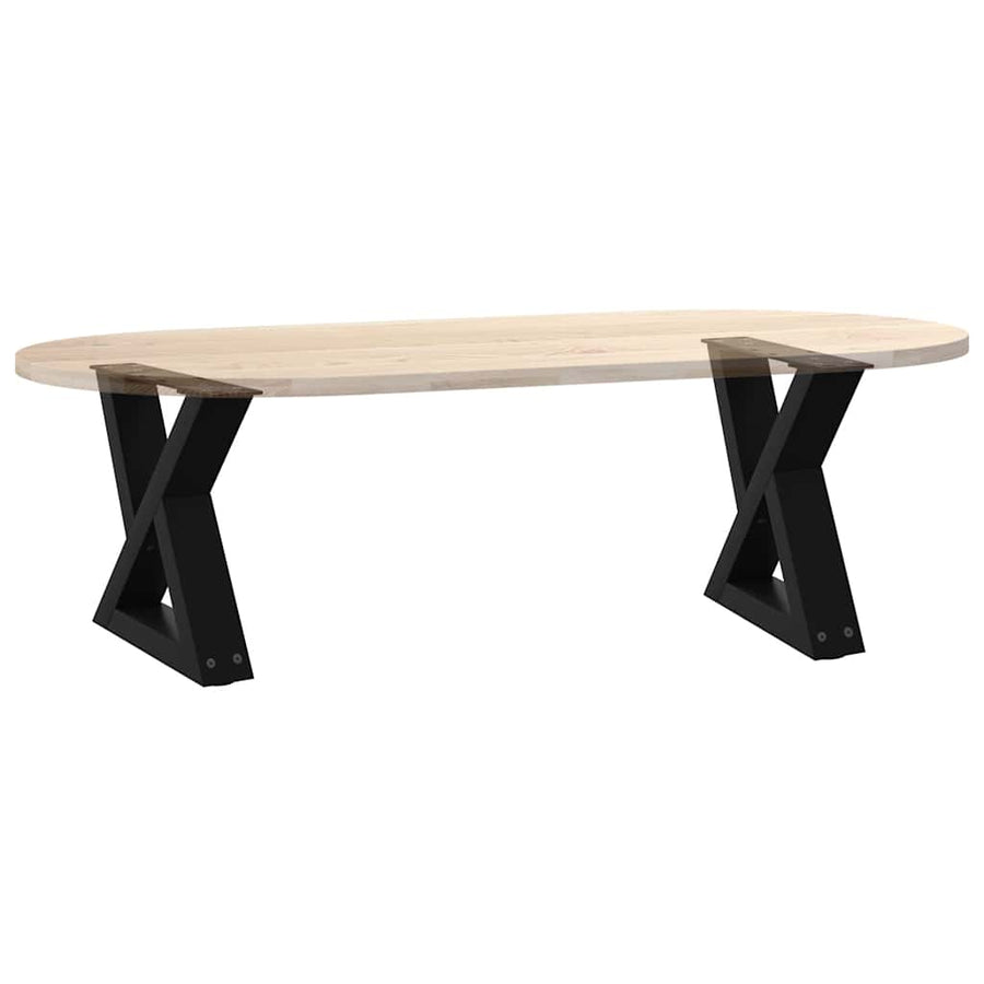 Salontafelpoten 2 st 40x(30-31,3) cm staal zwart