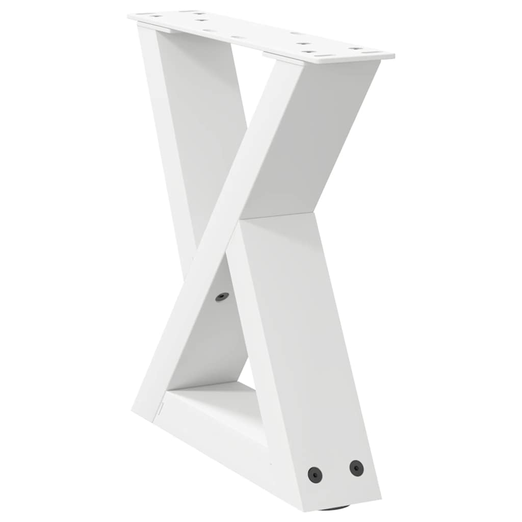 Salontafelpoten 2 st 40x(30-31,3) cm staal wit
