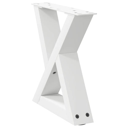 Salontafelpoten 2 st 40x(30-31,3) cm staal wit