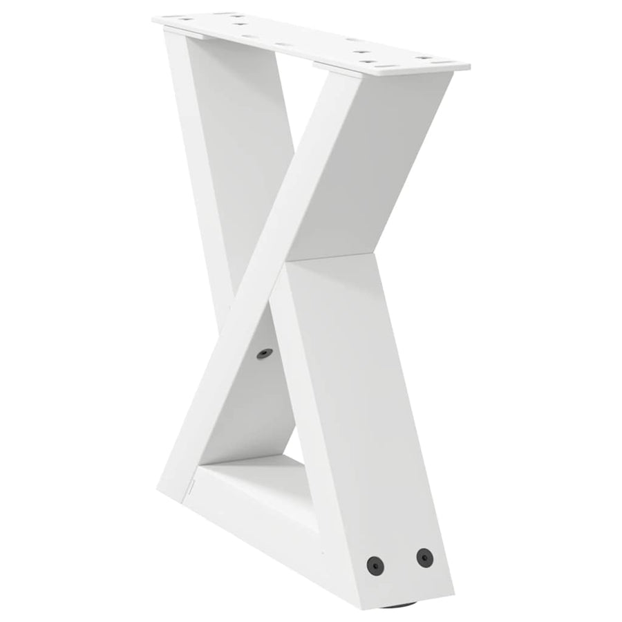 Salontafelpoten 2 st 40x(30-31,3) cm staal wit