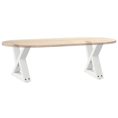 Salontafelpoten 2 st 40x(30-31,3) cm staal wit