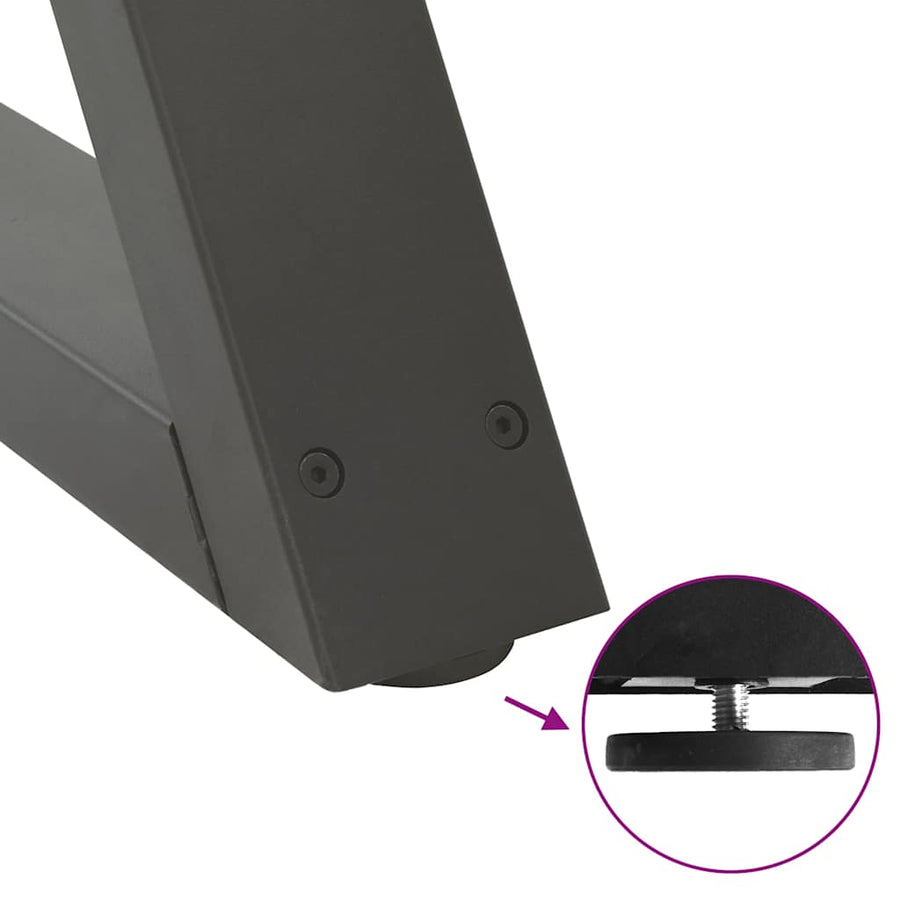 Salontafelpoten 2 st 40x(30-31,3) cm staal antraciet