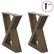 Salontafelpoten 2 st 40x30 cm staal naturel