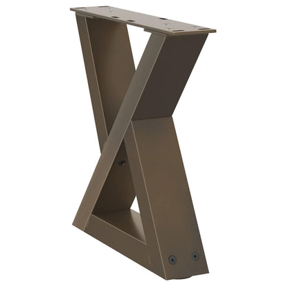 Salontafelpoten 2 st 40x(30-31,3) cm staal naturel