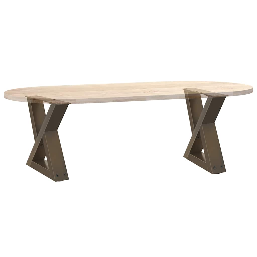Salontafelpoten 2 st 40x(30-31,3) cm staal naturel
