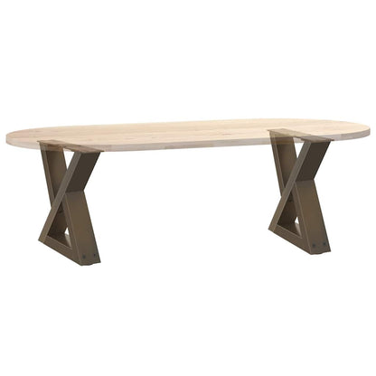 Salontafelpoten 2 st 40x(30-31,3) cm staal naturel