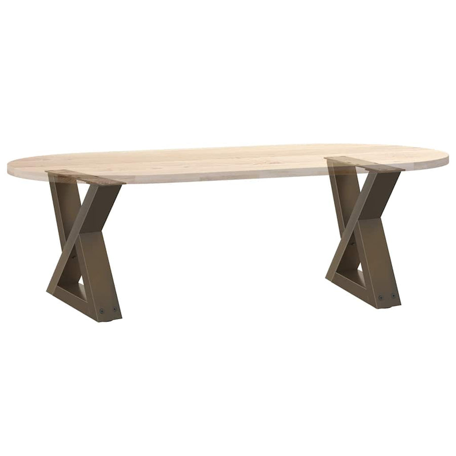 Salontafelpoten 2 st 40x(30-31,3) cm staal naturel
