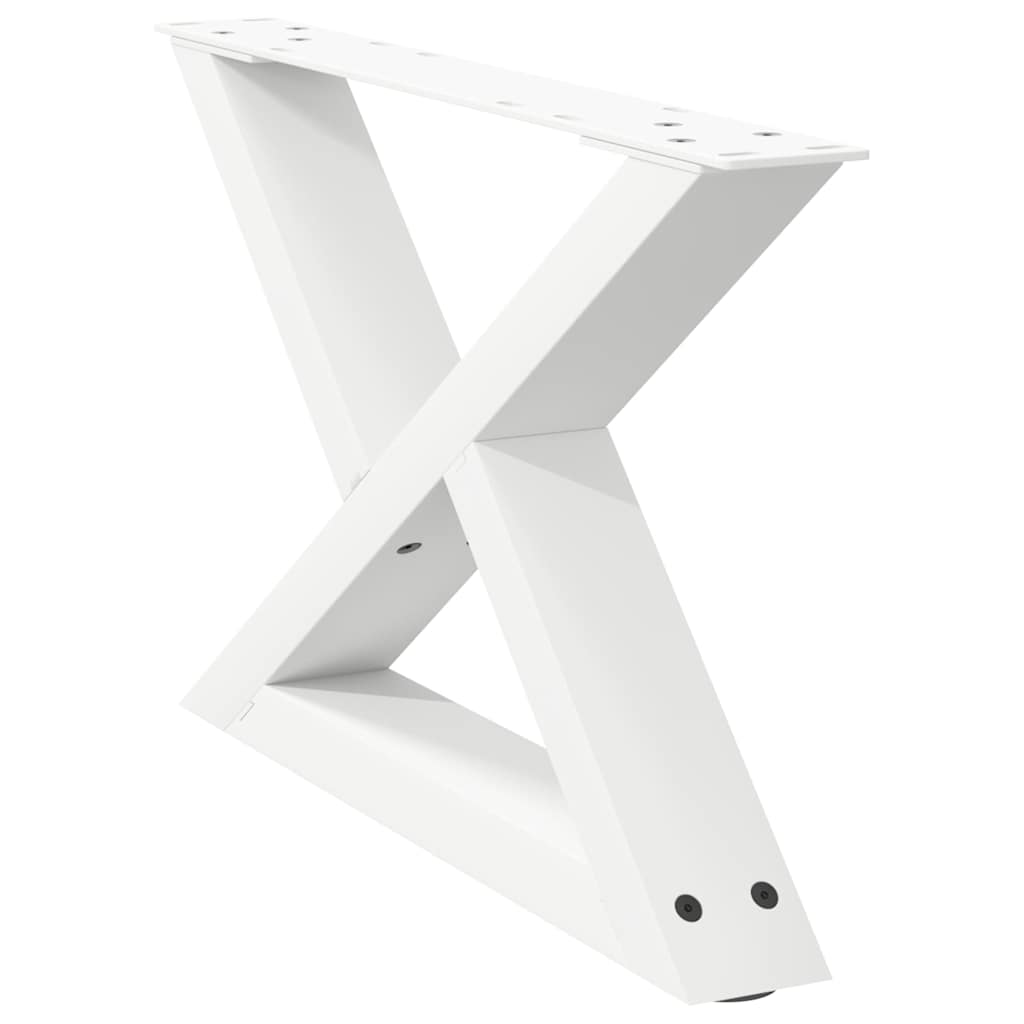 Salontafelpoten 2 st 50x(30-31,3) cm staal wit