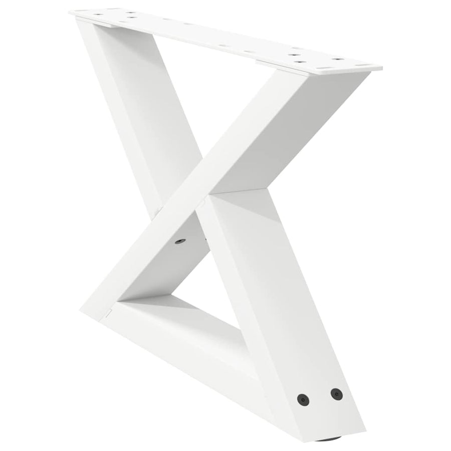 Salontafelpoten 2 st 50x(30-31,3) cm staal wit