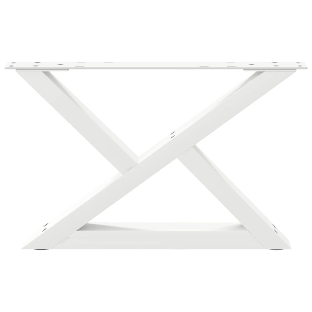 Salontafelpoten 2 st 50x(30-31,3) cm staal wit