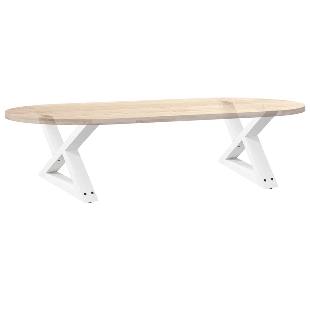 Salontafelpoten 2 st 50x(30-31,3) cm staal wit