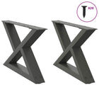 Tafelpoten 2 st 50x30 cm staal antraciet