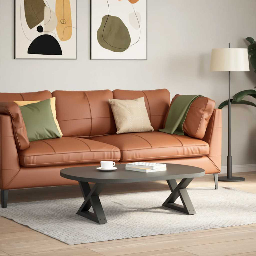 Salontafelpoten 2 st 50x(30-31,3) cm staal antraciet