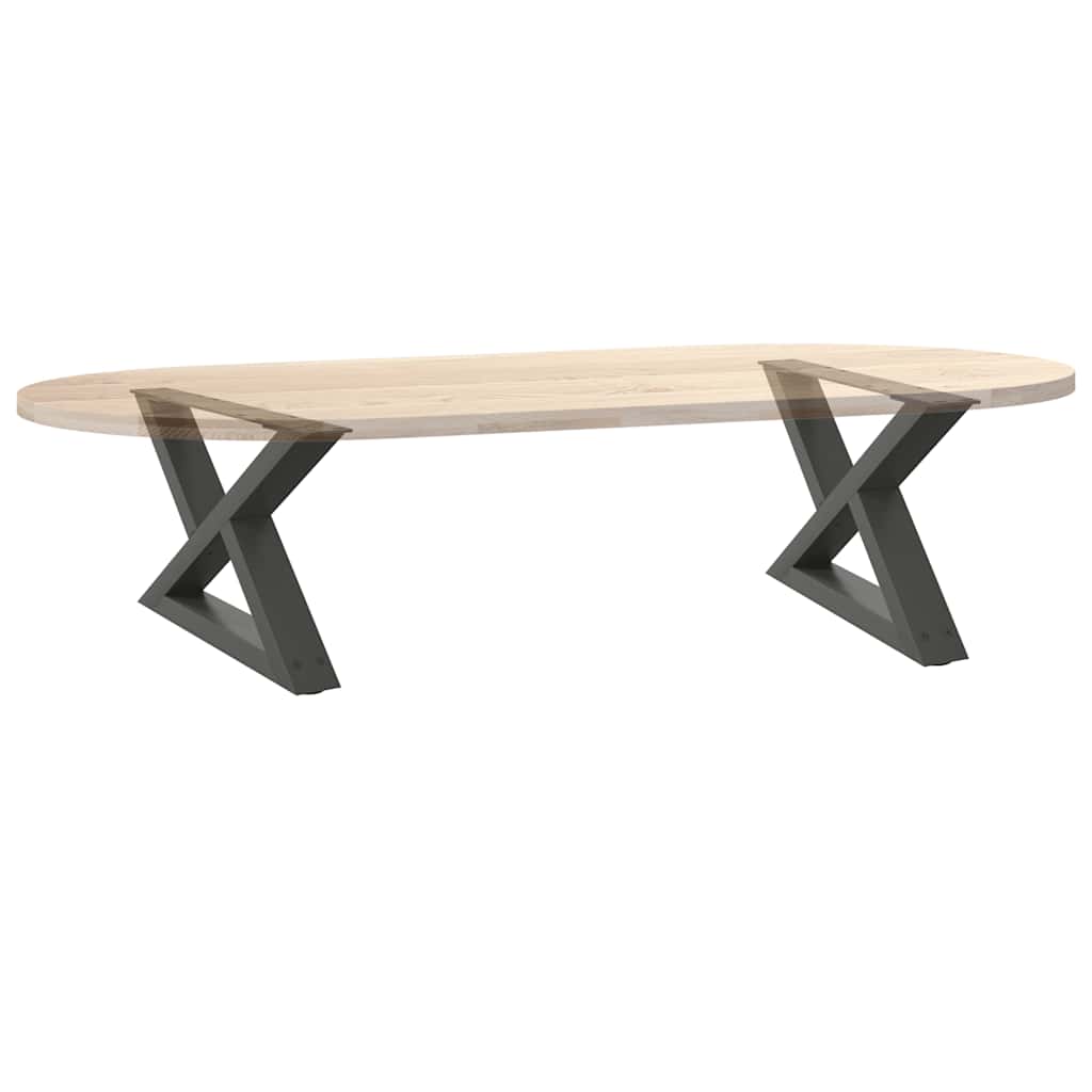 Salontafelpoten 2 st 50x(30-31,3) cm staal antraciet