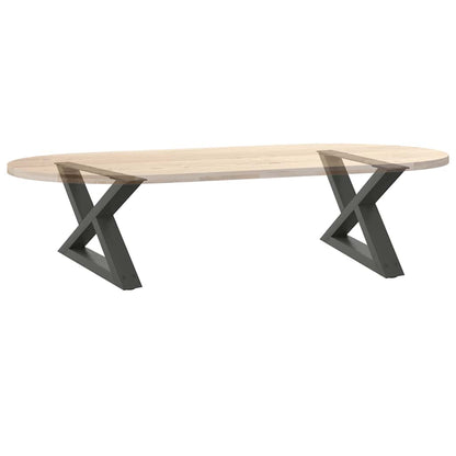 Salontafelpoten 2 st 50x(30-31,3) cm staal antraciet