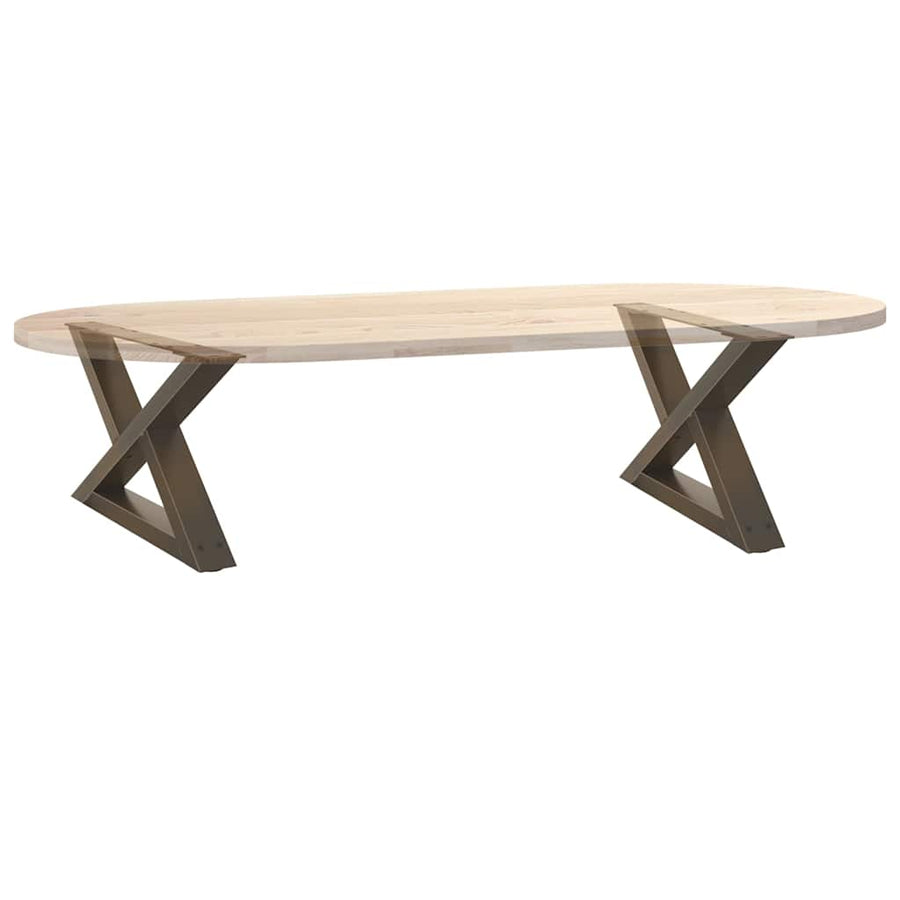 Salontafelpoten 2 st 50x(30-31,3) cm staal naturel