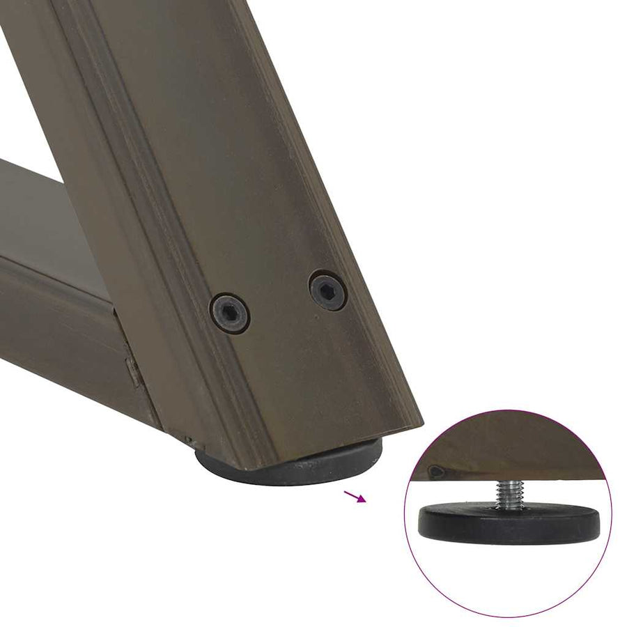 Salontafelpoten 2 st 50x(30-31,3) cm staal naturel