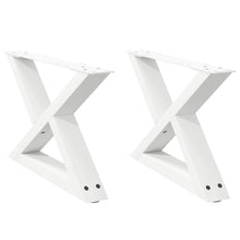 Salontafelpoten 2 st 60x(30-31,3) cm staal wit