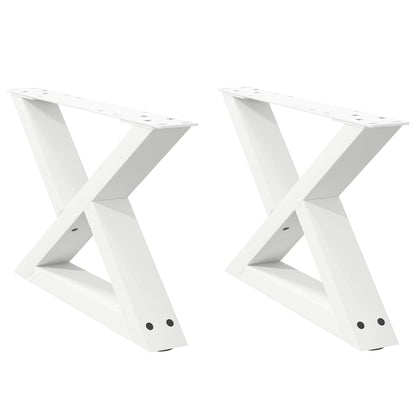 Salontafelpoten 2 st 60x(30-31,3) cm staal wit