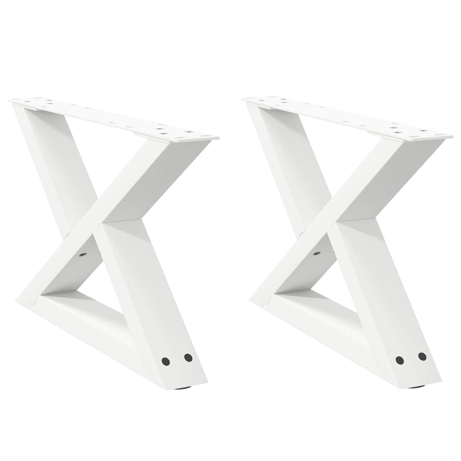 Salontafelpoten 2 st 60x(30-31,3) cm staal wit