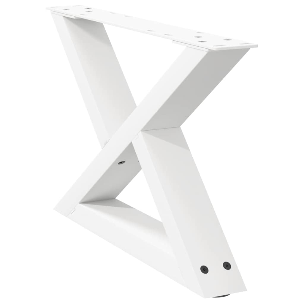 Salontafelpoten 2 st 60x(30-31,3) cm staal wit