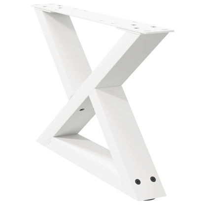 Salontafelpoten 2 st 60x(30-31,3) cm staal wit