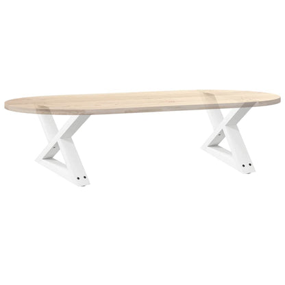 Salontafelpoten 2 st 60x(30-31,3) cm staal wit