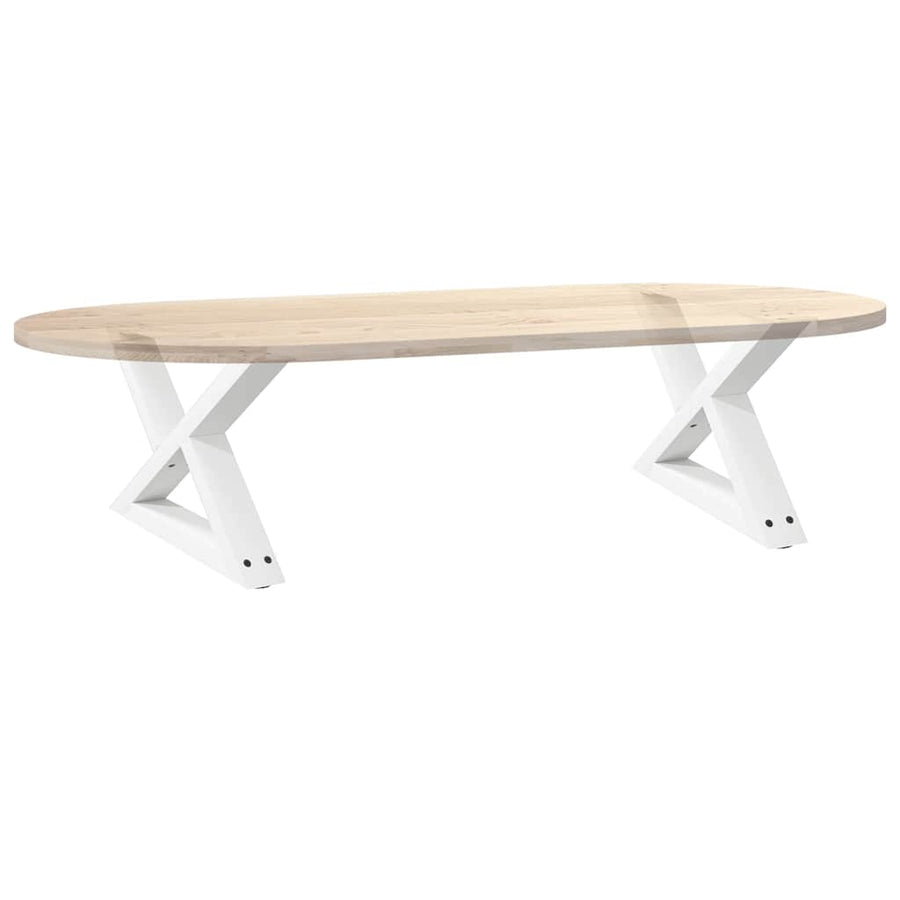 Salontafelpoten 2 st 60x(30-31,3) cm staal wit