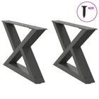 Salontafelpoten 2 st 60x30 cm staal antraciet