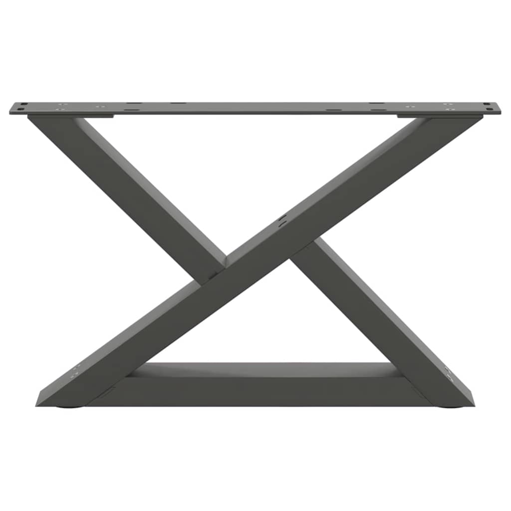 Salontafelpoten 2 st 60x(30-31,3) cm staal antraciet