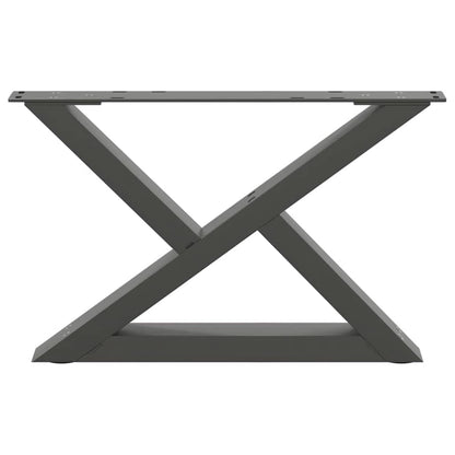 Salontafelpoten 2 st 60x(30-31,3) cm staal antraciet