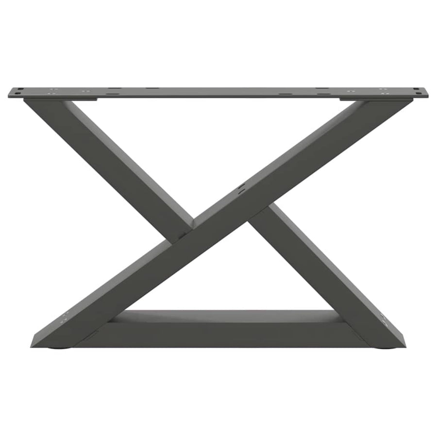 Salontafelpoten 2 st 60x(30-31,3) cm staal antraciet