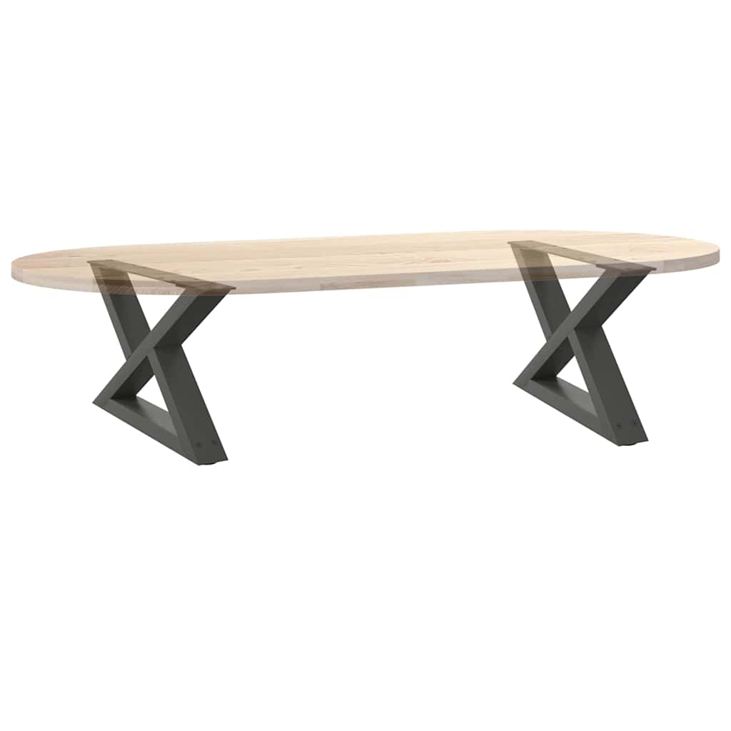 Salontafelpoten 2 st 60x(30-31,3) cm staal antraciet