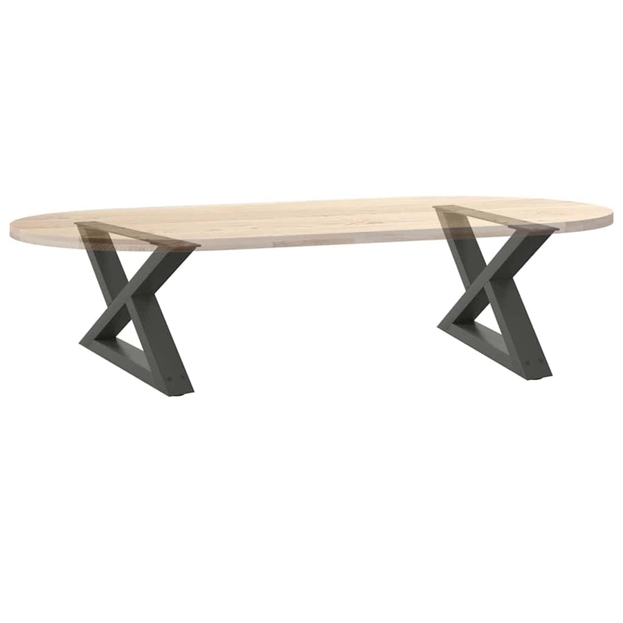 Salontafelpoten 2 st 60x(30-31,3) cm staal antraciet