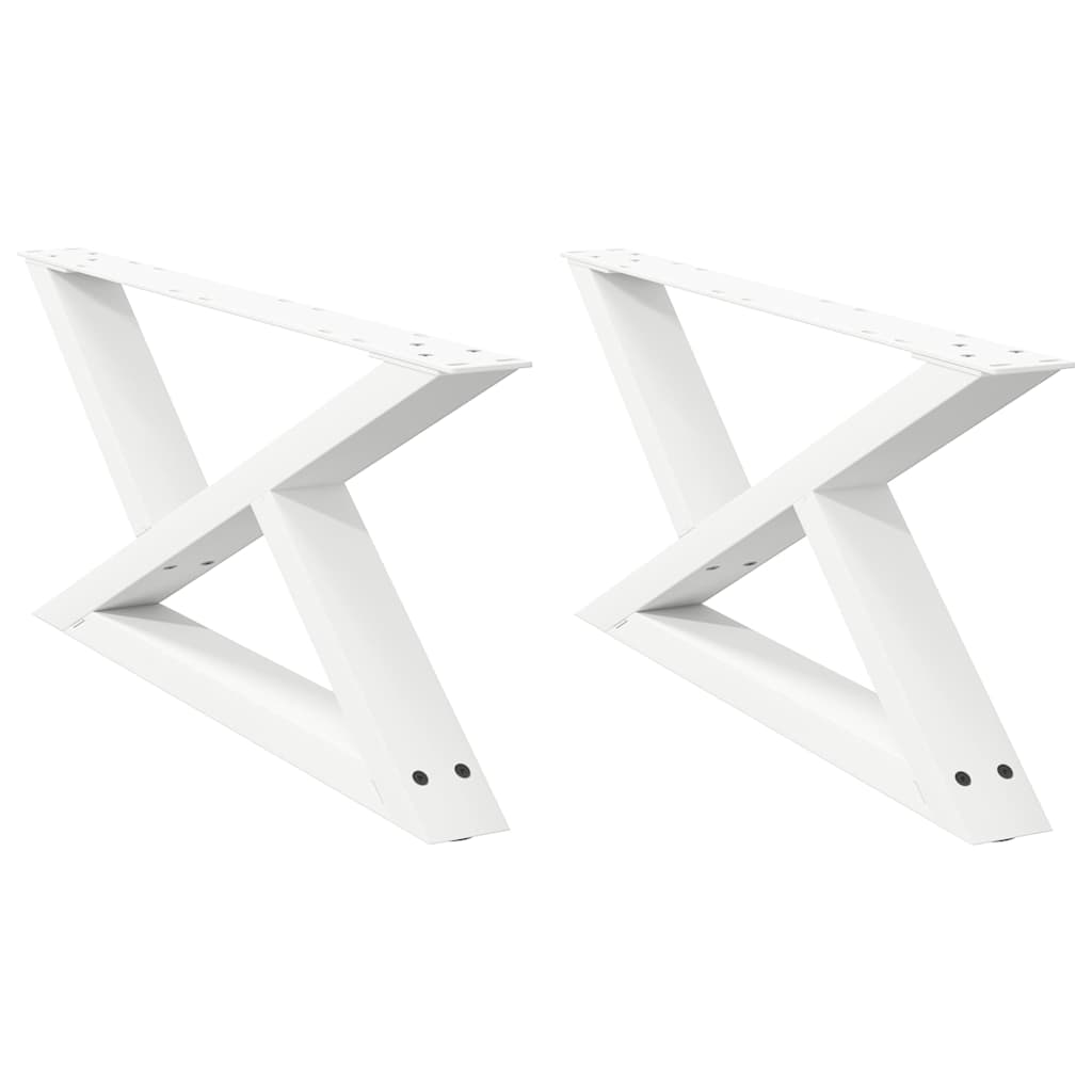 Salontafelpoten 2 st 70x(30-31,3) cm staal wit