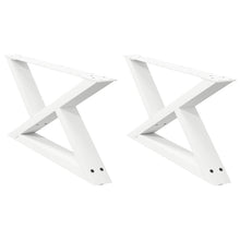 Salontafelpoten 2 st 70x(30-31,3) cm staal wit