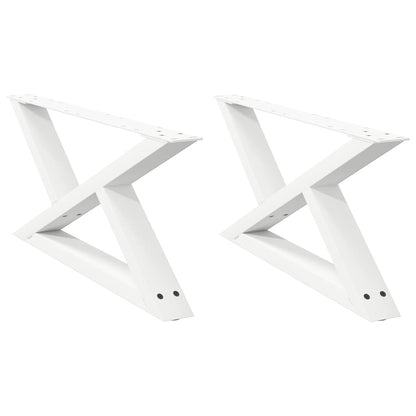 Salontafelpoten 2 st 70x(30-31,3) cm staal wit