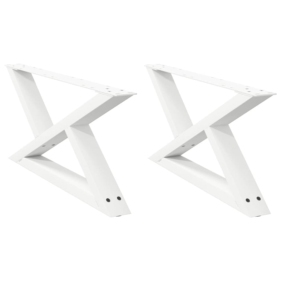 Salontafelpoten 2 st 70x(30-31,3) cm staal wit