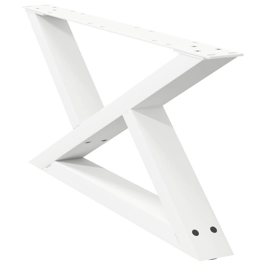 Salontafelpoten 2 st 70x(30-31,3) cm staal wit