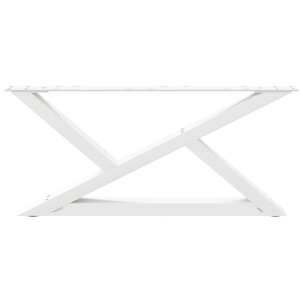 Salontafelpoten 2 st 70x(30-31,3) cm staal wit
