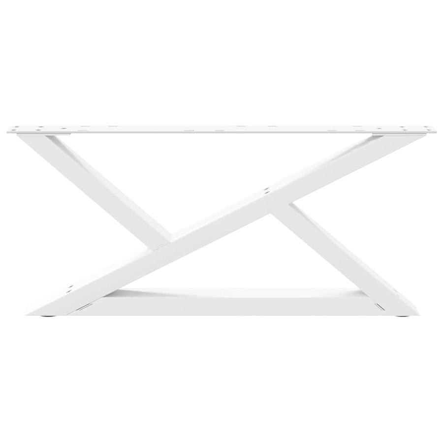 Salontafelpoten 2 st 70x(30-31,3) cm staal wit