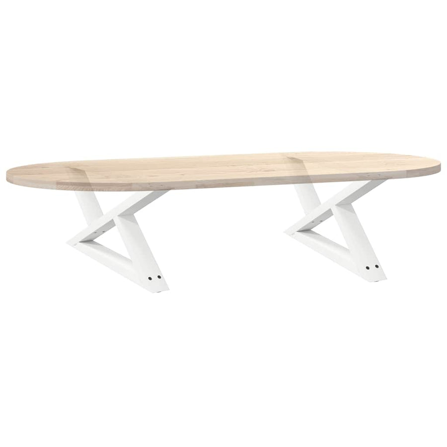Salontafelpoten 2 st 70x(30-31,3) cm staal wit