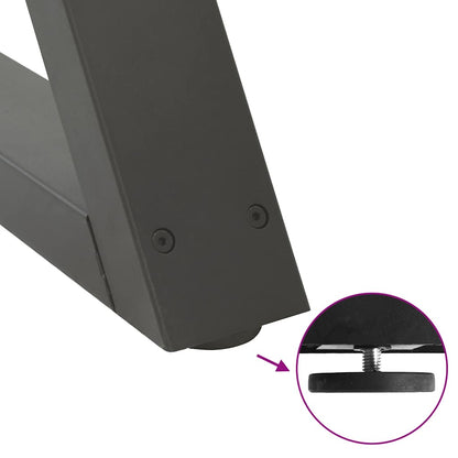 Salontafelpoten 2 st 70x(30-31,3) cm staal antraciet