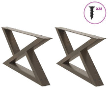 Salontafelpoten 2 st 70x(30-31,3) cm staal naturel