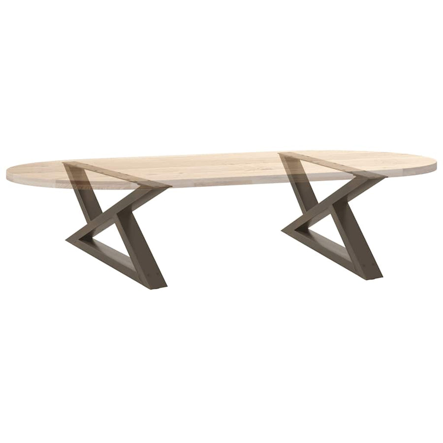 Salontafelpoten 2 st 70x(30-31,3) cm staal naturel