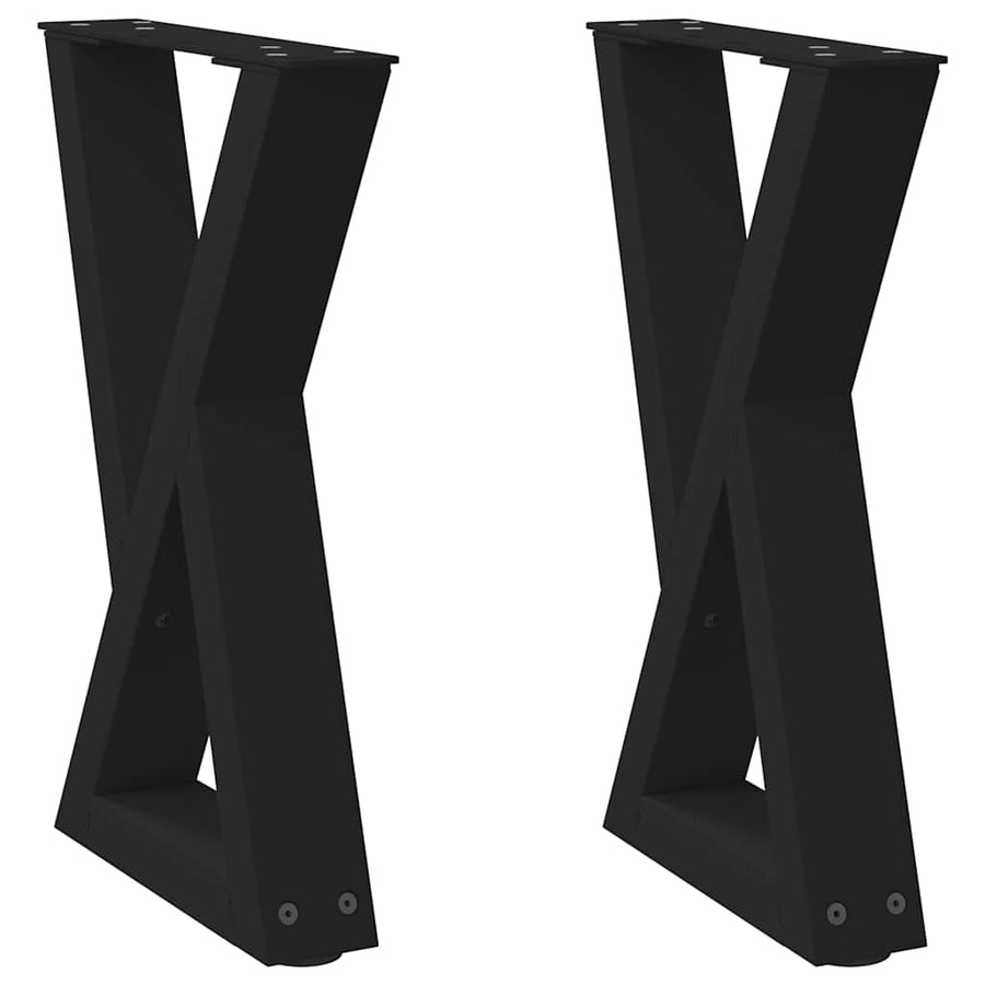 Salontafelpoten 2 st 28x(42-43,3) cm staal zwart